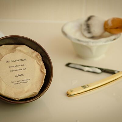 Shaving soap in bowl
