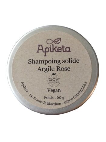 Shampoing solide Argile rose 2