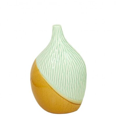 FLORERO CERAMICA BITONO AQUA/MOSTAZA - Modele 2