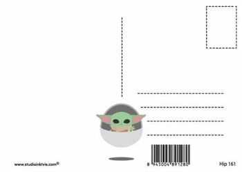 Carte postale Star Wars Baby Yoda est une carte d'anniversaire amusante qui convient à tous ceux qui aiment Star Wars et le Mandalorien 2