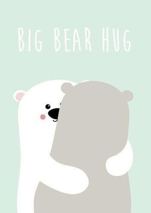 Postcard big bear hug sympathy card