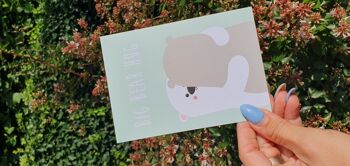 Carte postale gros ours câlin carte de sympathie 3
