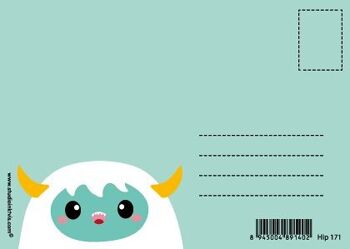 Carte postale Monster câlin est la carte de câlin et d'amitié en papier parfaite 2