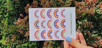 Carte postale envoyant des arcs-en-ciel, jolie carte d'amitié kawaii 3
