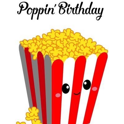 Postcard have a poppin birthday card