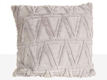 COUSSIN VELOURS GRIS 100% POLYESTER