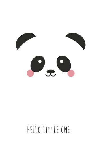Carte postale panda bonjour petit bébé carte 1