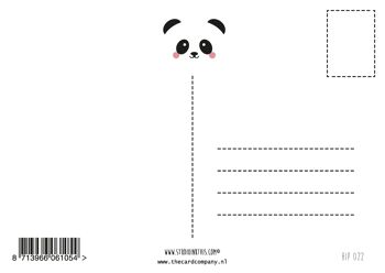 Carte postale panda bonjour petit bébé carte 2