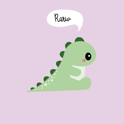 Cartolina Rarw significa ti amo Dinosaurus