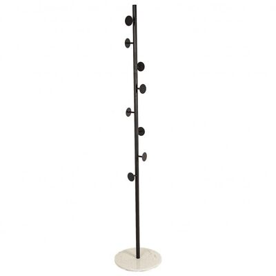 PERCHA ARBOL METAL NEGRO BASE MARMOL