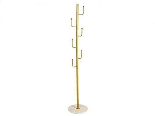 PERCHA ARBOL METAL DORADO BASE MARMOL - Modele 2