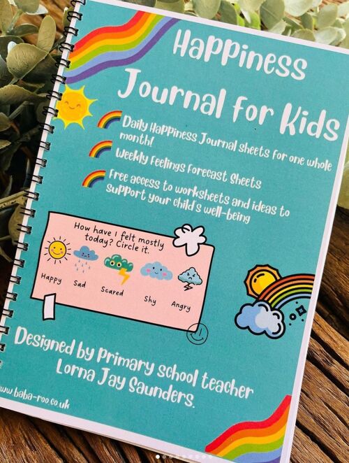 Happiness Journal For Kids, Children's Mental Health, Mindfulness Journal, Journalling
