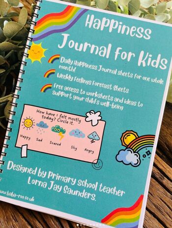 Journal du bonheur pour les enfants, Santé mentale des enfants, Journal de pleine conscience, Journal