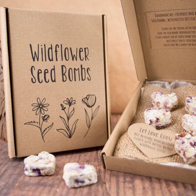 Let Love Grow - Caja de regalo de bomba de semillas de flores silvestres de lujo