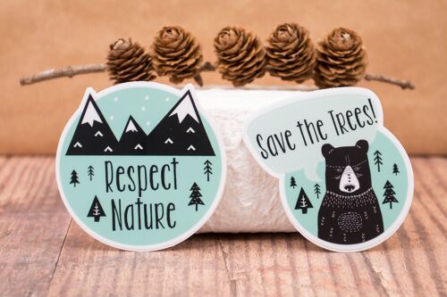 Respect Nature and Save the Trees Sticker Set