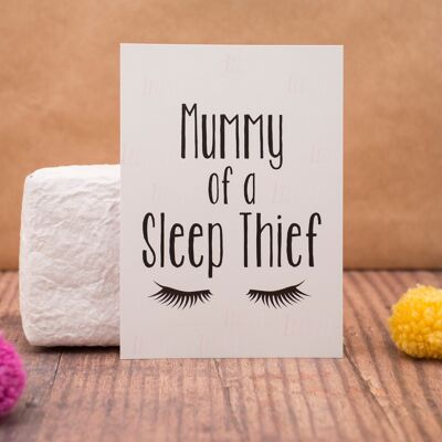 Mama einer Schlafdieb-Postkarte