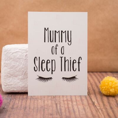 Cartolina della mummia di un ladro di sonno