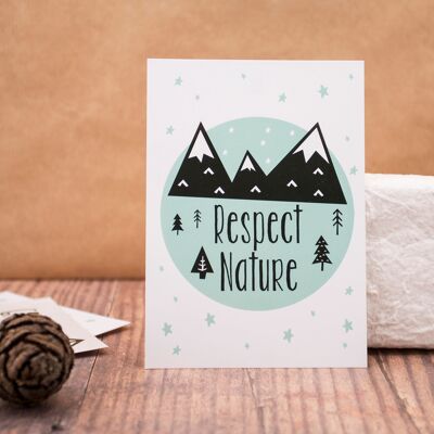 Respektieren Sie die Natur-Postkarte