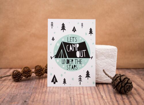 Let's Camp Out Under The Stars Postcard