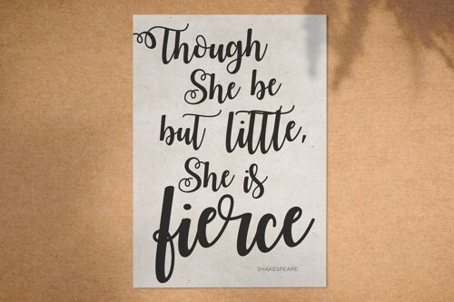 Though she be but little - A4 Print