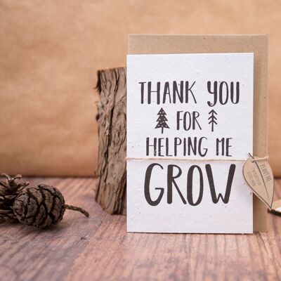 Thank You for Helping Me Grow, Seeded Paper Card