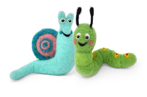 Beastie Buddies Snail & Caterpillar Needle Felting Craft Kit