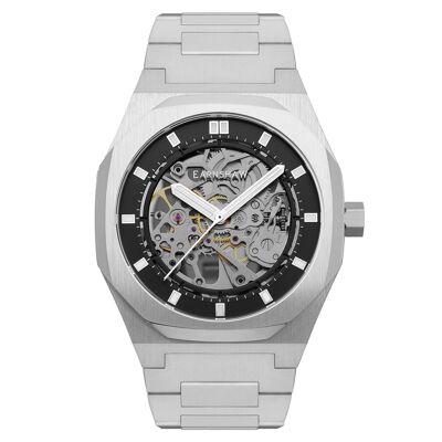 ES-8142-22 - Skeleton automatic men's watch - Stainless steel bracelet - 3 hands - Drake