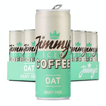 Jimmy's Iced Coffee Oat (Sans produits laitiers, Végétalien) SlimCan 12 x 250ml 1