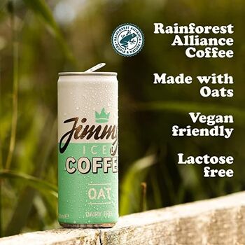 Jimmy's Iced Coffee Oat (Sans produits laitiers, Végétalien) SlimCan 12 x 250ml 2