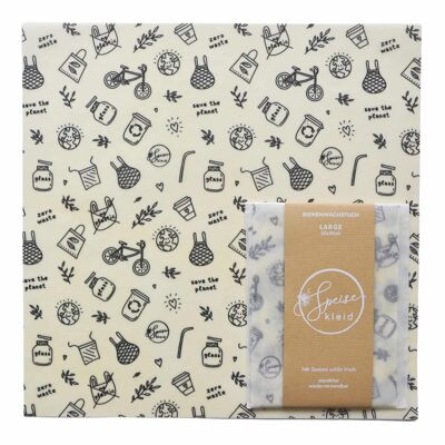 Beeswax wrap Large 33x33cm: ZERO WASTE