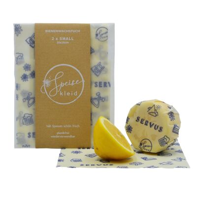 Beeswax cloths, small set of 2 16x16cm: SERVUS