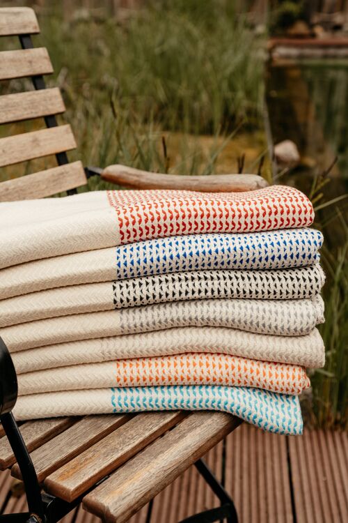 Schal Set of 10 "Gordion Towels" | oder Liegetuch für Terrasse aus 100% Baumwolle - sehr schöne, handgeknotete Fransen