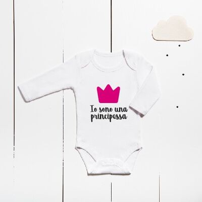 Long-sleeved cotton bodysuit - Io sono a principessa