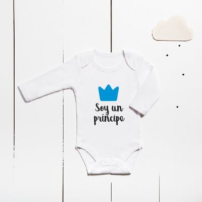 Long-sleeved cotton bodysuit - I'm a prince