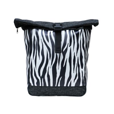 Combination bicycle bag / backpack Zebra
