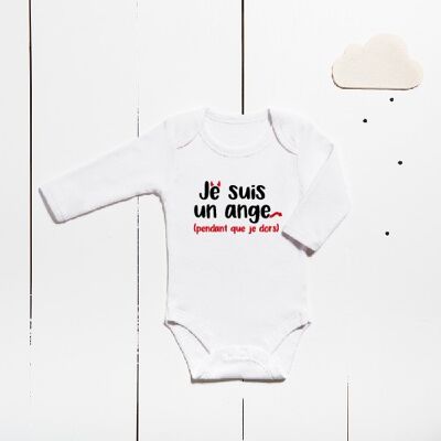 Long-sleeved cotton bodysuit - Je suis un ange