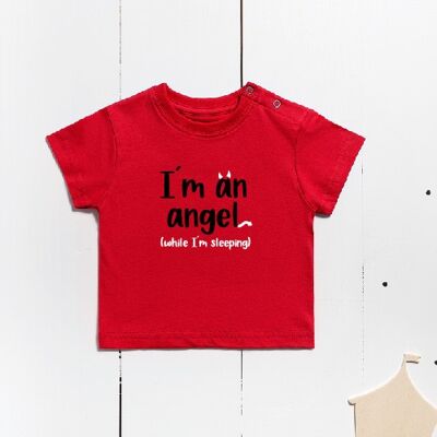 Kurzarm-Baumwoll-T-Shirt - Ich bin ein Engel
