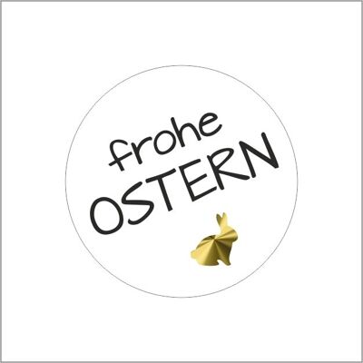 Frohe Ostern - wensetiket - rol van 500 stuks