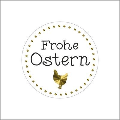 Frohe Ostern - etiqueta de deseos - rollo de 500 piezas