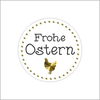 Frohe Ostern - étiquette de souhait - rouleau de 500 pièces