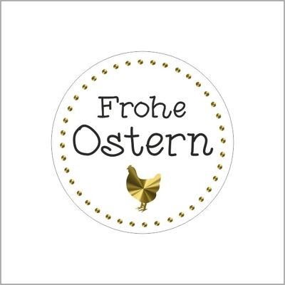 Frohe Ostern - wensetiket - rol van 500 stuks