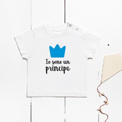 Kurzärmliges Baumwoll-T-Shirt - Io Sono Principe