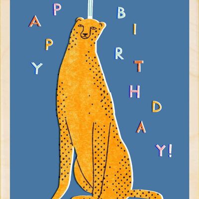 Wooden Postcard HAPPY BIRTHDAY Birthday Card