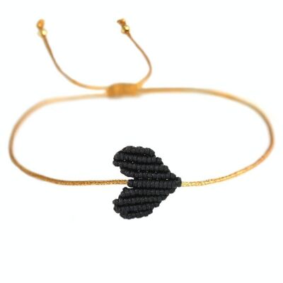 Pulsera corazón negro