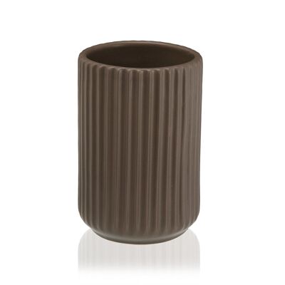 BROWN STRIPED BATH GLASS 18551105