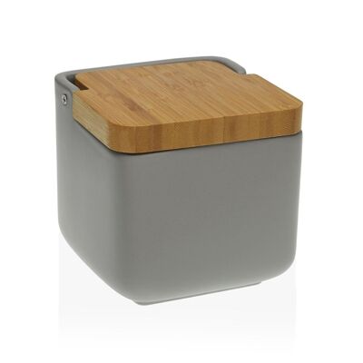 GRAY SALT SHAKER WITH BAMBOO LID 18551131