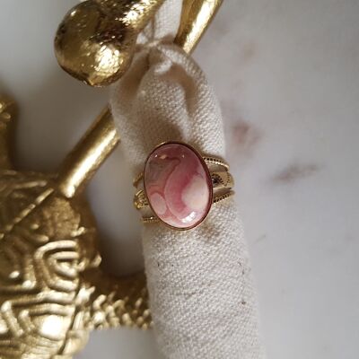 Mathilde rhodochrosite ring