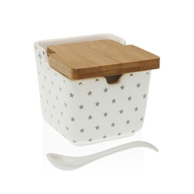SUGAR BOWL WITH BAMBOO LID STARY 21440316