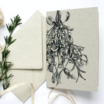 Enveloppe en papier d'herbe, carte de vœux et pliante 5