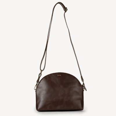 Sac à bandoulière Demi-lune - Marron Héritage